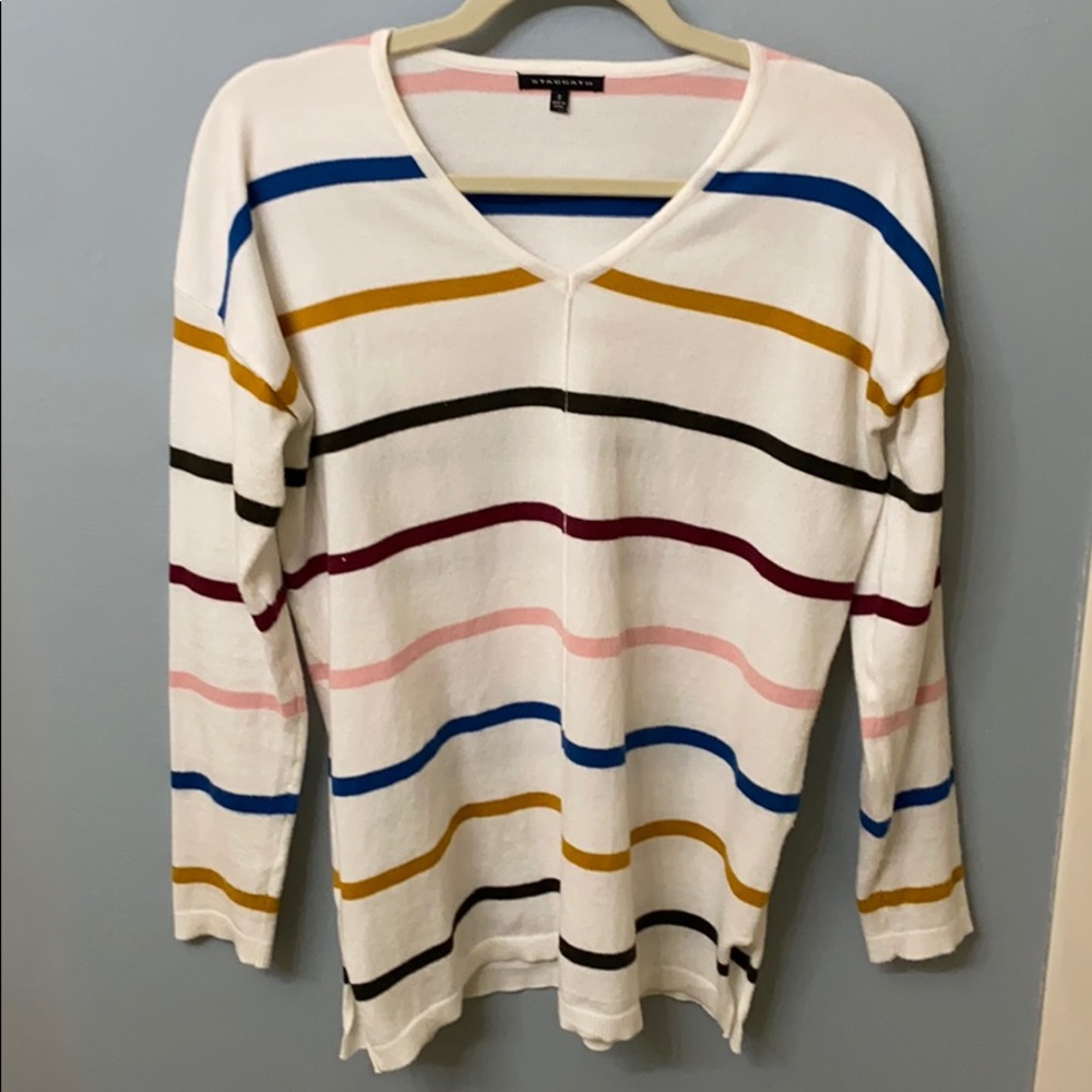 Staccato S Long Sleeve Knit Striped Fall Sweater
